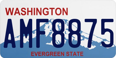 WA license plate AMF8875