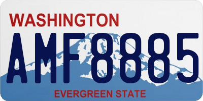 WA license plate AMF8885