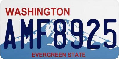 WA license plate AMF8925