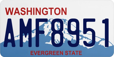 WA license plate AMF8951