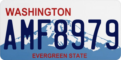 WA license plate AMF8979