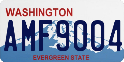 WA license plate AMF9004