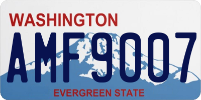 WA license plate AMF9007