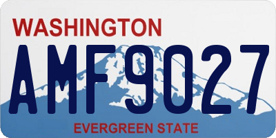 WA license plate AMF9027