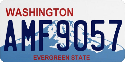 WA license plate AMF9057
