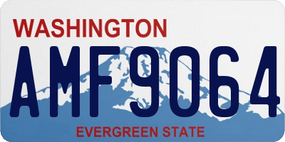WA license plate AMF9064