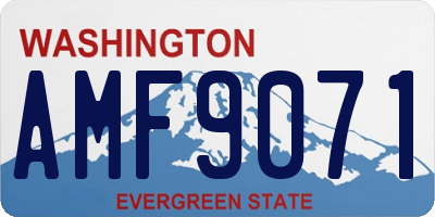 WA license plate AMF9071