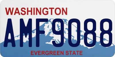 WA license plate AMF9088