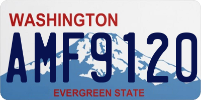 WA license plate AMF9120
