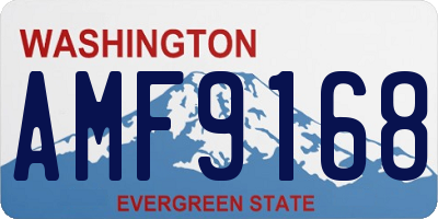 WA license plate AMF9168