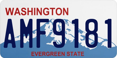 WA license plate AMF9181