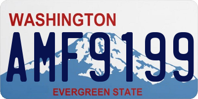 WA license plate AMF9199