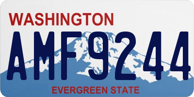 WA license plate AMF9244