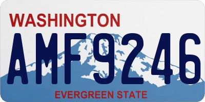 WA license plate AMF9246