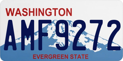 WA license plate AMF9272