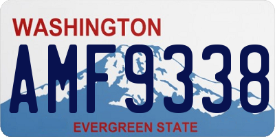 WA license plate AMF9338