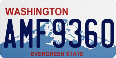 WA license plate AMF9360
