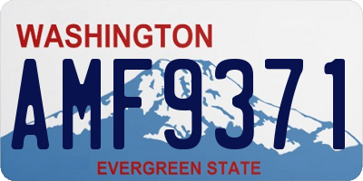 WA license plate AMF9371
