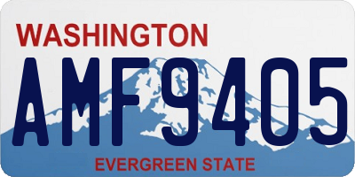 WA license plate AMF9405