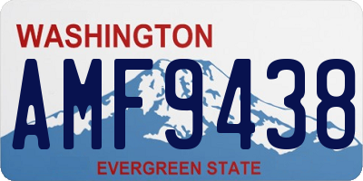 WA license plate AMF9438
