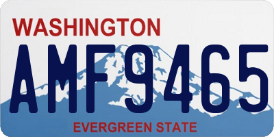 WA license plate AMF9465