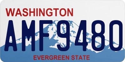 WA license plate AMF9480