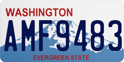WA license plate AMF9483