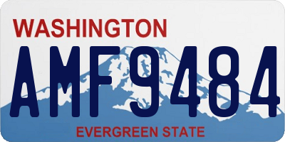 WA license plate AMF9484