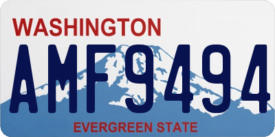 WA license plate AMF9494