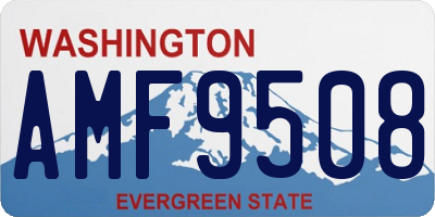 WA license plate AMF9508