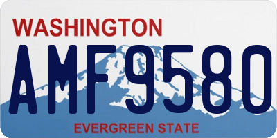 WA license plate AMF9580