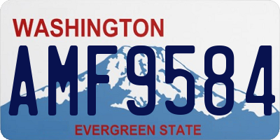 WA license plate AMF9584