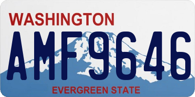 WA license plate AMF9646