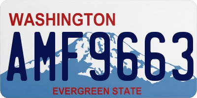 WA license plate AMF9663