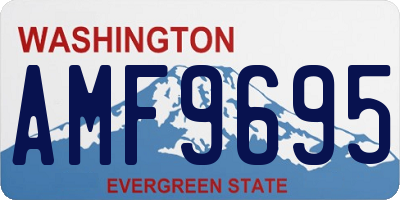 WA license plate AMF9695
