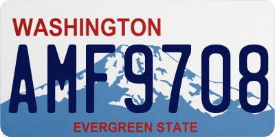 WA license plate AMF9708