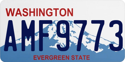 WA license plate AMF9773