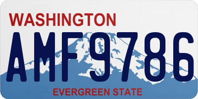 WA license plate AMF9786