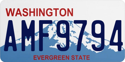 WA license plate AMF9794