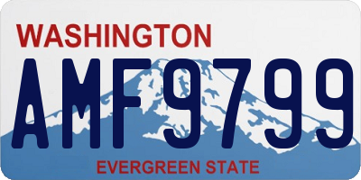 WA license plate AMF9799