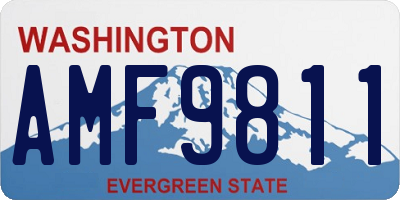 WA license plate AMF9811