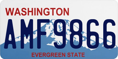 WA license plate AMF9866