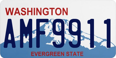 WA license plate AMF9911