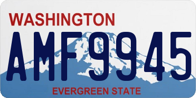 WA license plate AMF9945