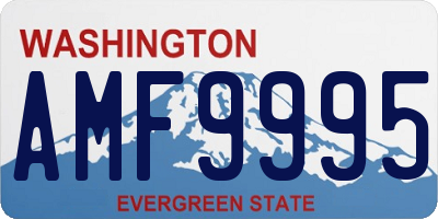 WA license plate AMF9995