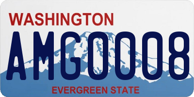 WA license plate AMG0008