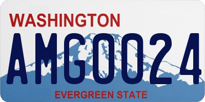 WA license plate AMG0024