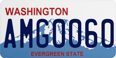 WA license plate AMG0060