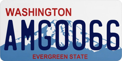 WA license plate AMG0066