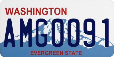 WA license plate AMG0091
